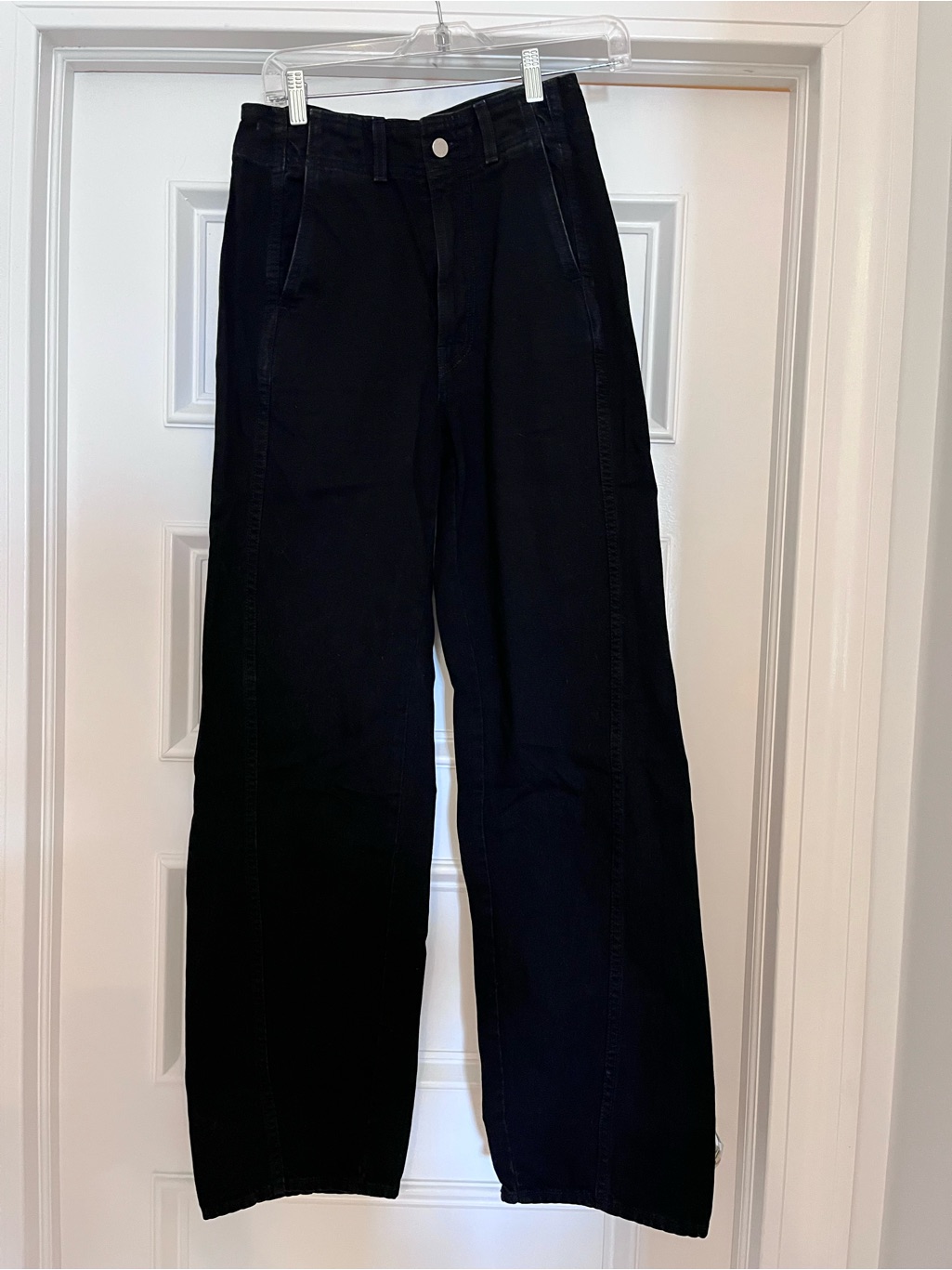 Apiece Apart Black High-Waist Meridian Wide Leg Jeans Size 26 Nwot